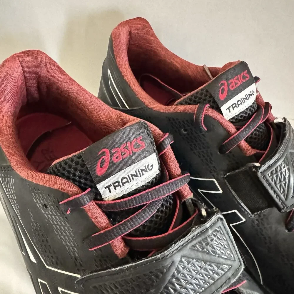 ASICS Men's Lift Master Lite Cross-Trainer Shoe Black/Onyx/True Red Size 11.5